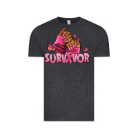 Vintage Black Breast Cancer survivor afro nails Vintage Tee - NancyCooperArtShop