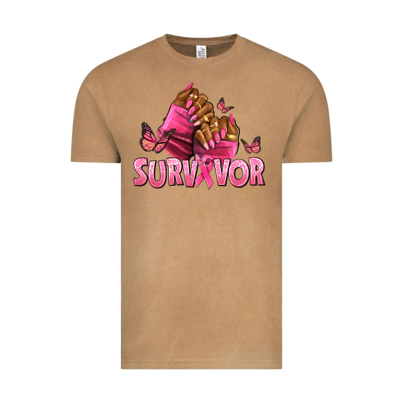 Breast Cancer Survivor Afro Nails Vintage Tee by NancyCooperArtShop | Teevron