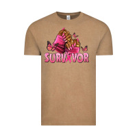 Vintage Coffee Breast Cancer survivor afro nails Vintage Tee - NancyCooperArtShop