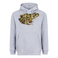 Heather Grey northern leopard frog Heavyweight Hoodie - LillyAllenDesigns