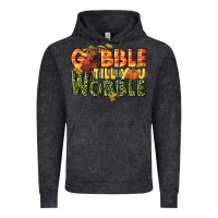 Vintage Black Gobble till you wobble turkey thanksgiving Vintage Hoodie - NancyCooperArtShop