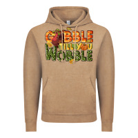 Vintage Coffee Gobble till you wobble turkey thanksgiving Vintage Hoodie - NancyCooperArtShop