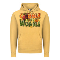 Vintage Mustard Gobble till you wobble turkey thanksgiving Vintage Hoodie - NancyCooperArtShop