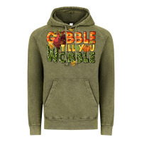 Vintage Olive Gobble till you wobble turkey thanksgiving Vintage Hoodie - NancyCooperArtShop