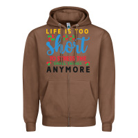 Chestnut life is too to stress the small things anymo Zipper Hoodie - CowhideDigitalArt