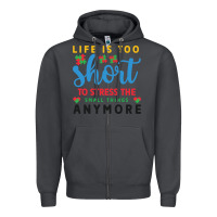 Smoke life is too to stress the small things anymo Zipper Hoodie - CowhideDigitalArt