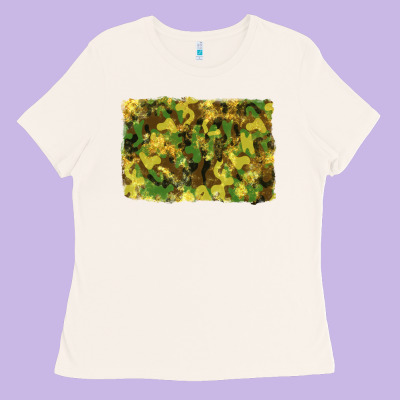 Camouflage Glitter Background Ladies Tee Designed By Ranaportraitstore