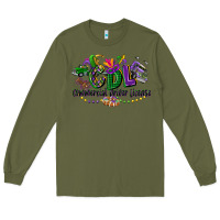 Army Green cdl mardi gras Long Sleeve Tee - CowGirlArtShop