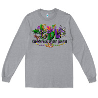 Heather Grey cdl mardi gras Long Sleeve Tee - CowGirlArtShop