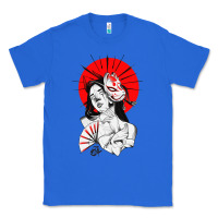True Royal japanese geisha samurai fox mask red sun Classic Tee - tuanDangUi