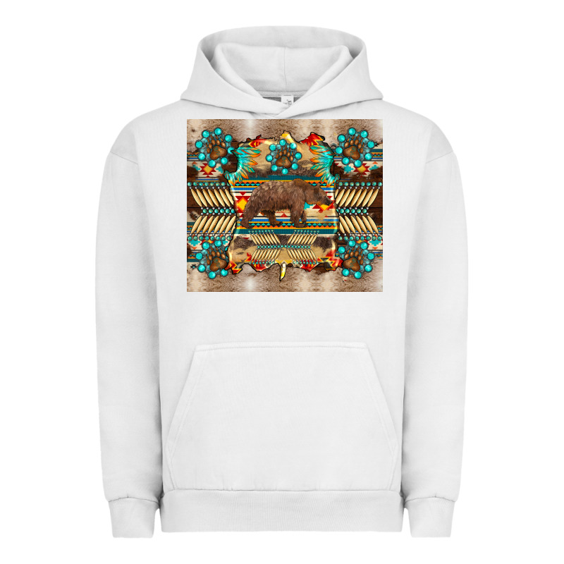 Bear Native Animal  Pelt  Tumbler Urban Hoodie by BarkalooDesign | Teevron