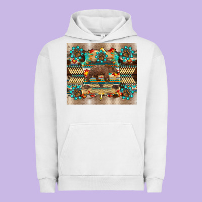 Bear Native Animal  Pelt  Tumbler Urban Hoodie Designed By Barkaloodesign
