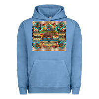 Pigment Pebble Blue bear native animal  pelt  tumbler Urban Hoodie - BarkalooDesign
