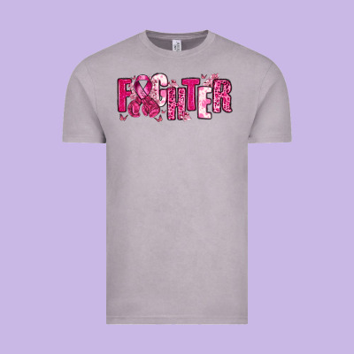 Fighter Breast Cancer Vintage Tee Designed By Nancycooperartshop