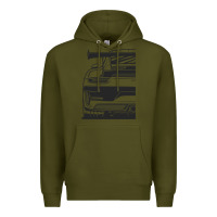 Army Green gt3 rs 991.2 fragment rear Premium Hoodie - tuanDangUi