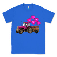 True Royal valentines day pink tractor with pink heart balloo Classic Tee - RanaPortraitStore