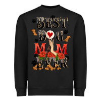 Black Best dog mom ever Mother's Day Heavyweight Sweatshirt - FaDigitalArtStudio
