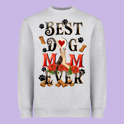 Best Dog Mom Ever Mother's Day Heavyweight Sweatshirt Designed By Fadigitalartstudio