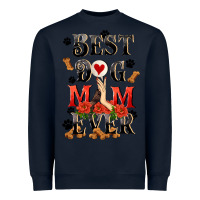 Navy Best dog mom ever Mother's Day Heavyweight Sweatshirt - FaDigitalArtStudio