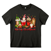 Asphalt merry christmas gnomes coffee cups Heavy Core Tee - MaliasSmallBusiness