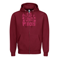 Burgundy love you to pieces Zipper Hoodie - CowhideDigitalArt