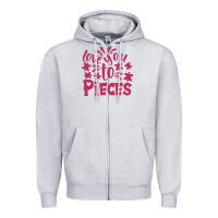 Heather Grey love you to pieces Zipper Hoodie - CowhideDigitalArt