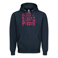 Navy love you to pieces Zipper Hoodie - CowhideDigitalArt