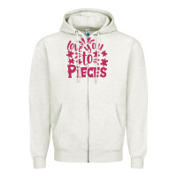 Oatmeal Heather love you to pieces Zipper Hoodie - CowhideDigitalArt