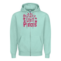 Seafoam love you to pieces Zipper Hoodie - CowhideDigitalArt