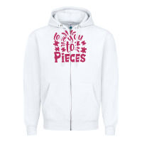 White love you to pieces Zipper Hoodie - CowhideDigitalArt