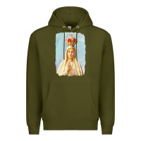 Army Green our lady of fatima Premium Hoodie - tuanDangUi