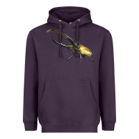 Plum Hercules Beetle Side Heavyweight Hoodie - LillyAllenDesigns