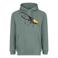 Sage Hercules Beetle Side Heavyweight Hoodie - LillyAllenDesigns