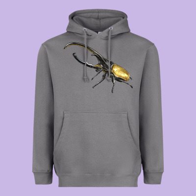 Hercules Beetle Side Heavyweight Hoodie Designed By Lillyallendesigns