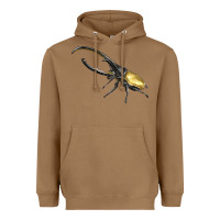 Toasted Coconut Hercules Beetle Side Heavyweight Hoodie - LillyAllenDesigns