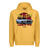 Mustard true jdm. celica 70 77 (blue gray) Premium Hoodie - tuanDangUi