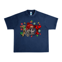 Navy Christmas Joy skeleton Urban Heavy Tee - NancyCooperArtShop