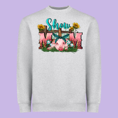 Show Mom Pig Mother's Day Heavyweight Sweatshirt Designed By Fadigitalartstudio