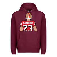 Burgundy christian mccaffrey back to Premium Hoodie - tuanDangUi