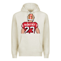 Oatmeal Heather christian mccaffrey back to Premium Hoodie - tuanDangUi
