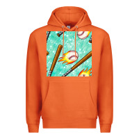 Carrot baseball bat with thunders seamless pattern Premium Hoodie - BundleAndBundleShop