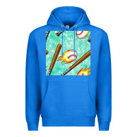 True Royal baseball bat with thunders seamless pattern Premium Hoodie - BundleAndBundleShop