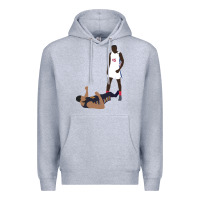 Heather Grey sekou doumbouya over tristan thompson Premium Hoodie - tuanDangUi