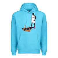 Ocean Blue sekou doumbouya over tristan thompson Premium Hoodie - tuanDangUi