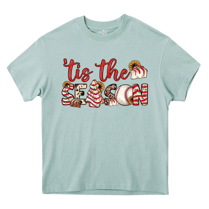 Tis The Season Baseball Little Debbie Tree Cakes Heavy Core Tee by JahusDesignShop | Teevron