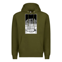 Army Green ten of swords   x of swords   tarot card   major arcana   fortune tell Premium Hoodie - tuanDangUi