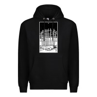 Black ten of swords   x of swords   tarot card   major arcana   fortune tell Premium Hoodie - tuanDangUi