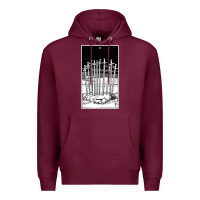 Burgundy ten of swords   x of swords   tarot card   major arcana   fortune tell Premium Hoodie - tuanDangUi