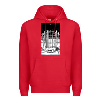 Red ten of swords   x of swords   tarot card   major arcana   fortune tell Premium Hoodie - tuanDangUi