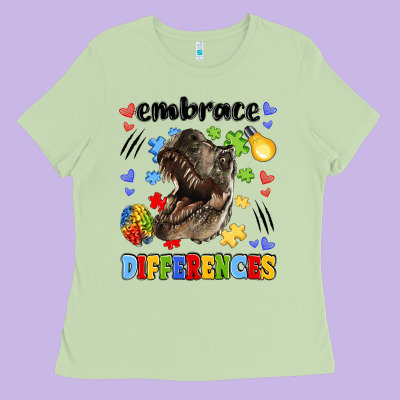 Embrace Differences Ladies Tee Designed By Lillyallendesigns